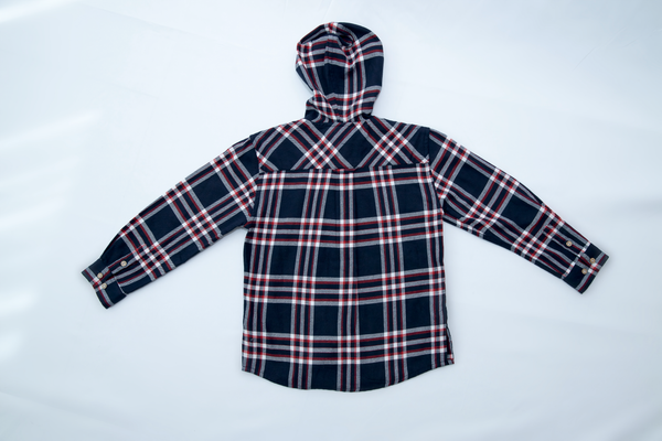 Plaid Full Sleeve Shirt with Hoodie