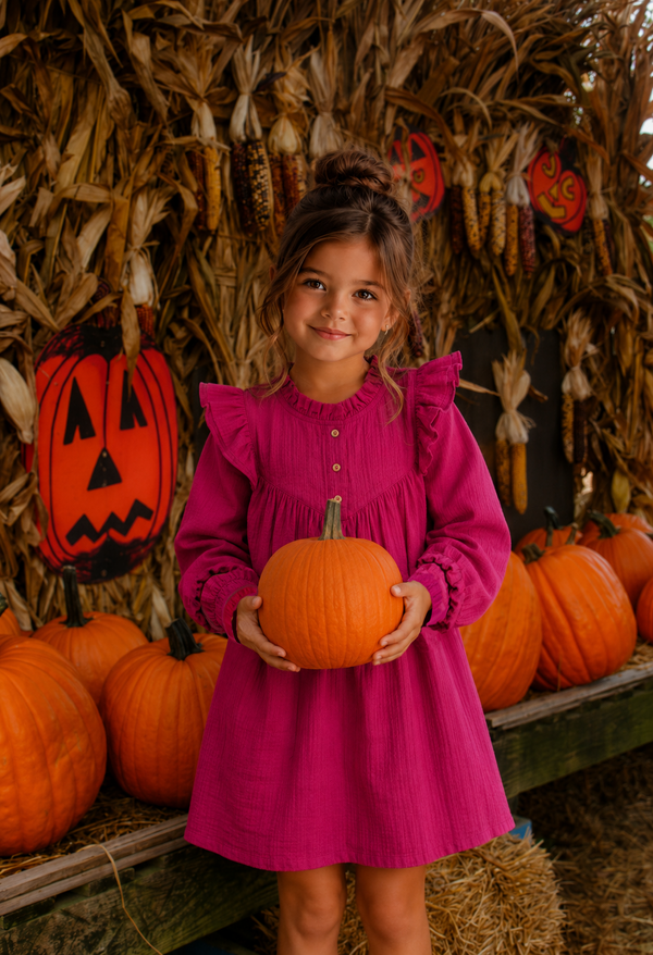 Fuschia Full Sleeve Dress