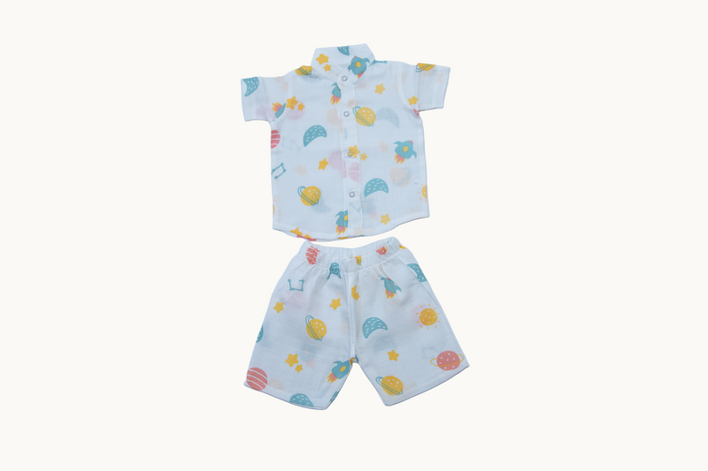 Muslin Baby Shirt & Shorts Set