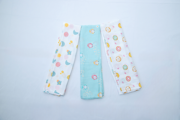 Muslin Swaddles - 3 Pack