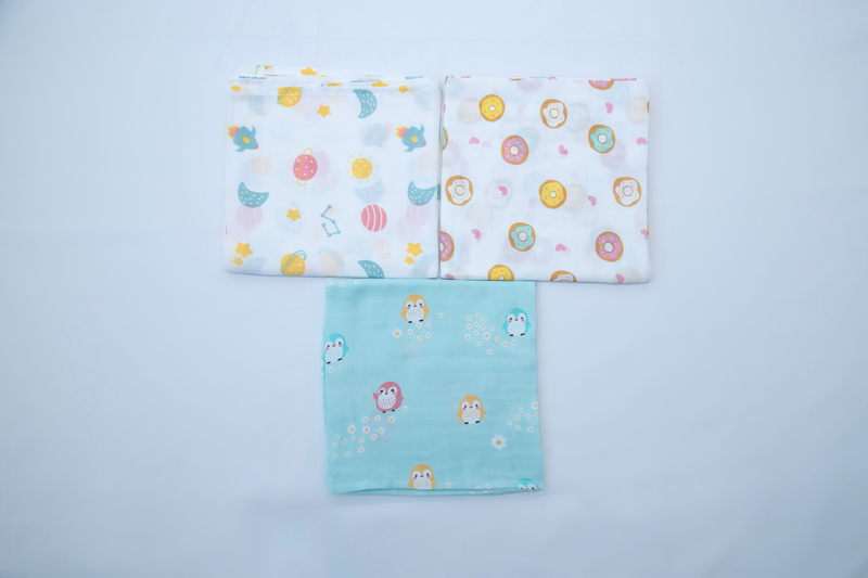Muslin Swaddles - 3 Pack