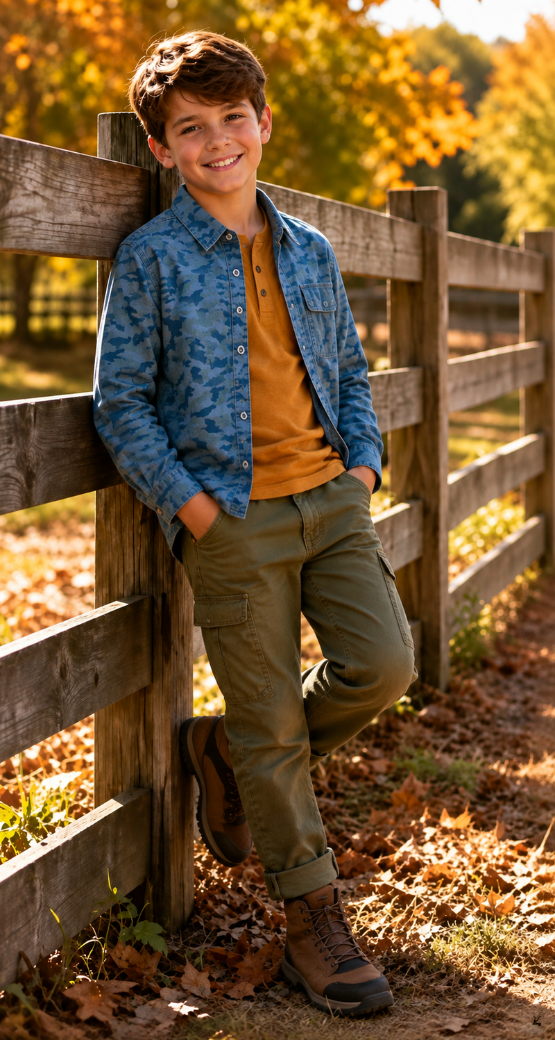Denim Camo Full Sleeve Shirt
