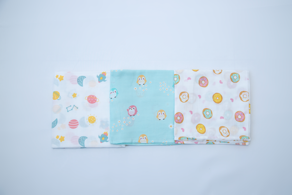 Muslin Swaddles - 3 Pack