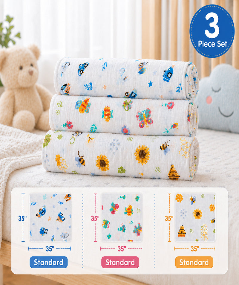 Bamboo Swaddles 3 pack