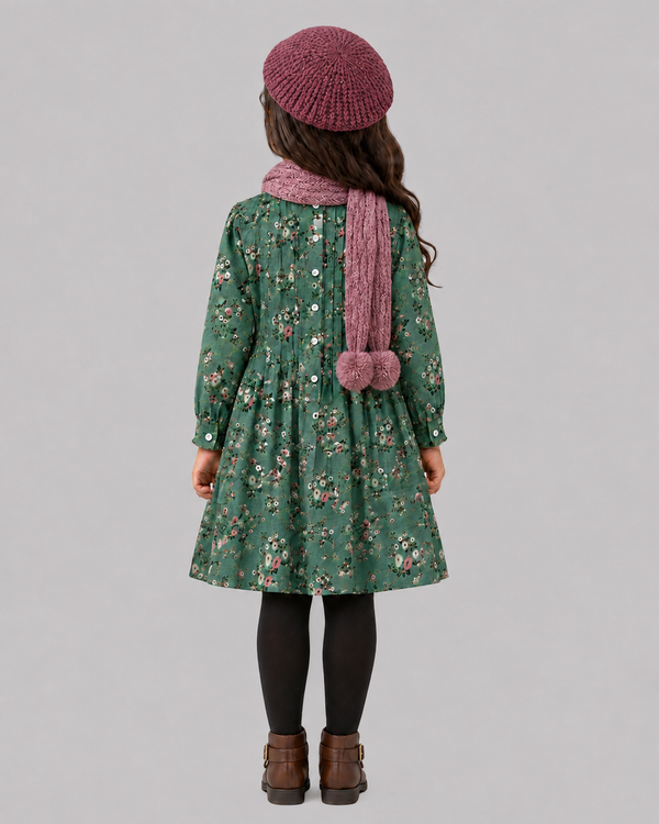 Sea Green Floral Dress