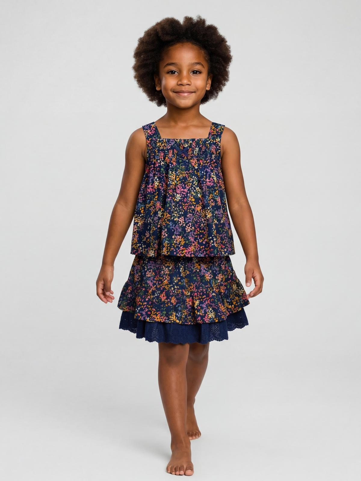 Floral Navy Skirt