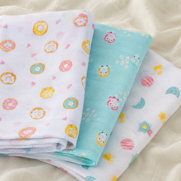 Muslin Swaddles - 3 Pack