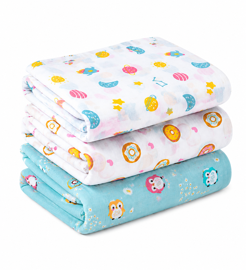 Muslin Swaddles - 3 Pack