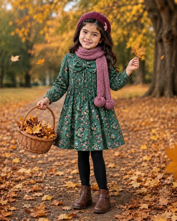 Sea Green Floral Dress