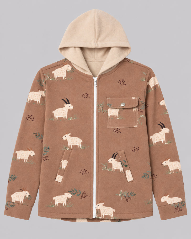Goat Shacket with Hood