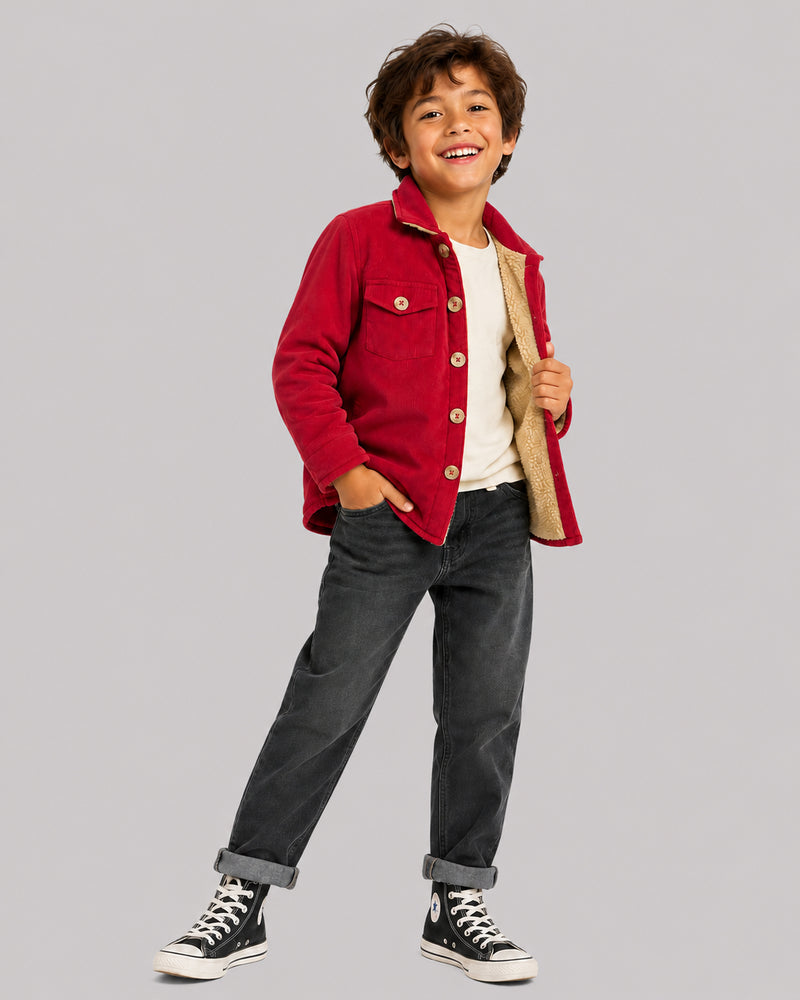 Red Cotton Shacket