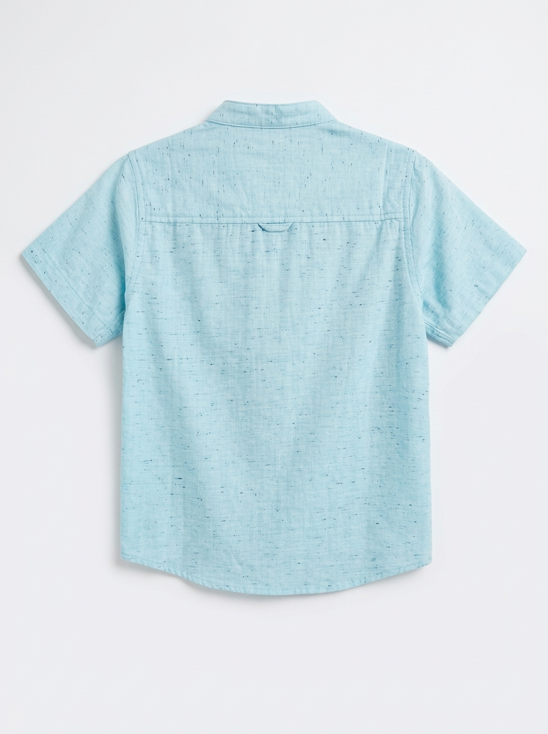 Light Blue Mandarin Collar Shirt