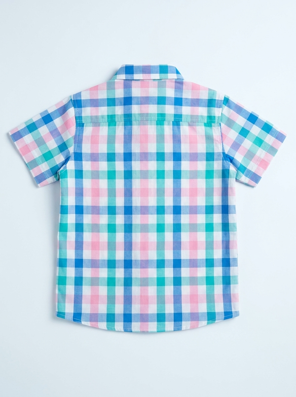 Multicolor Checks Half Sleeve Shirt