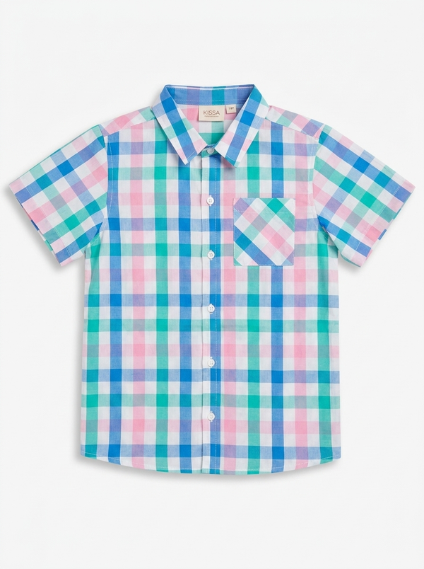 Multicolor Checks Half Sleeve Shirt
