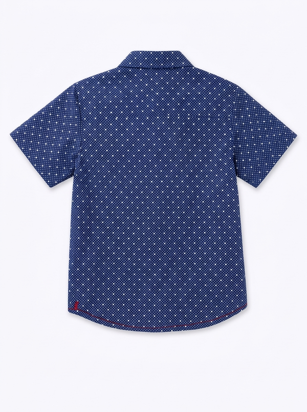 Navy Polka Dot Shirt