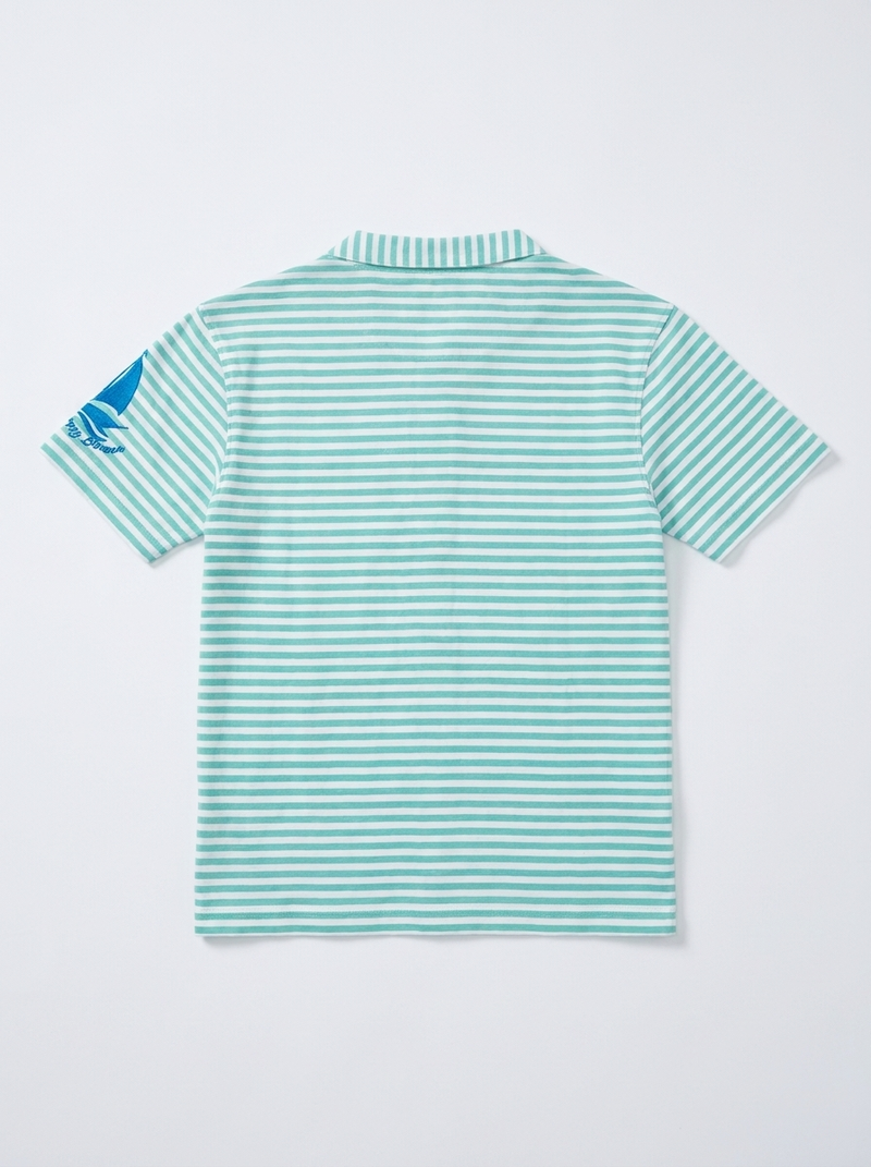 Green Stripe Boat Shirt