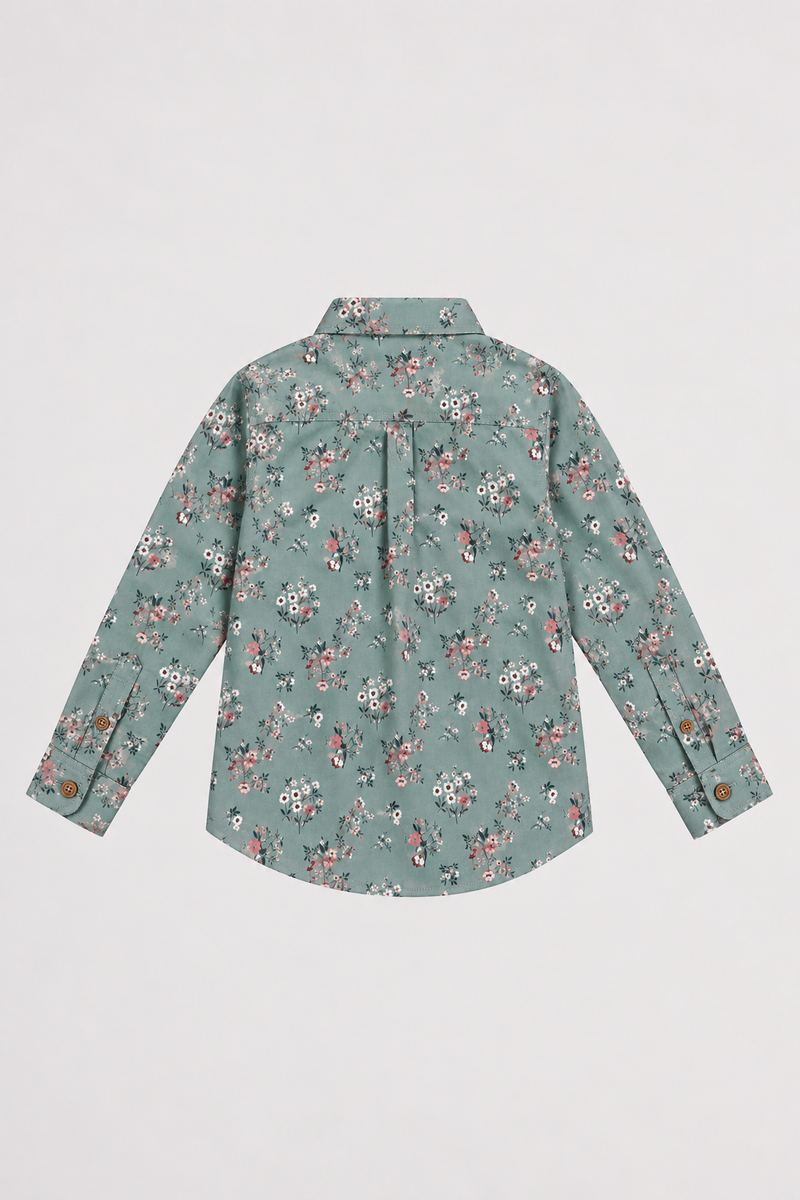 Boys Floral Printed Full Sleeve Shirt