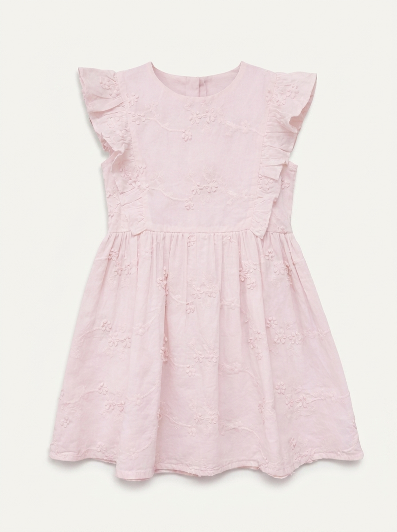 Pink 3D Flower Dress