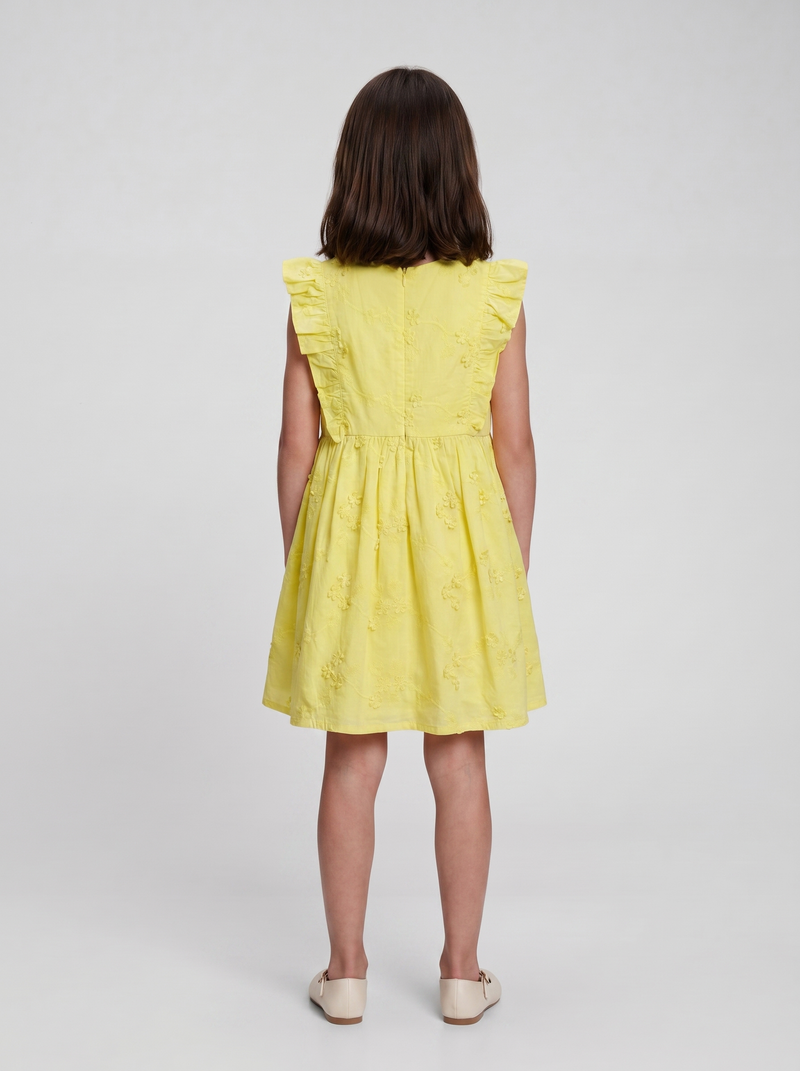 Yellow 3D Flower Dress
