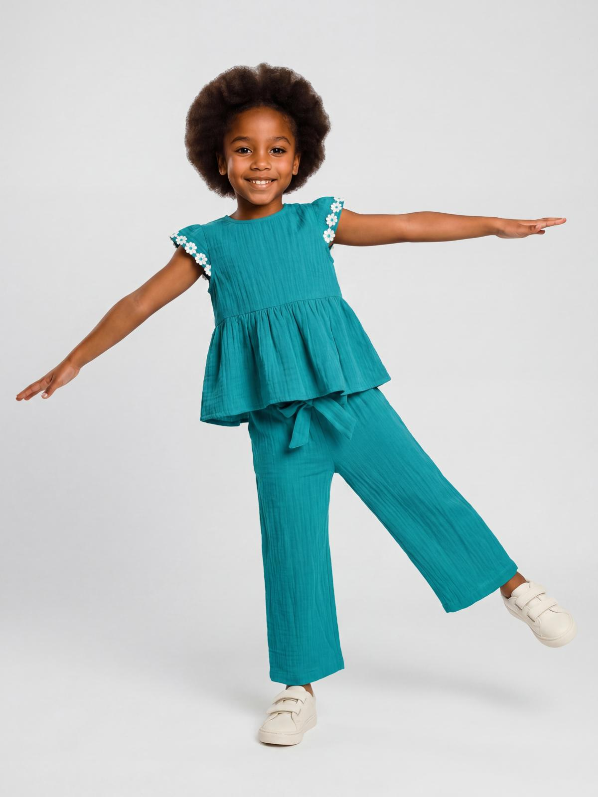 Teal Top & Pants Set