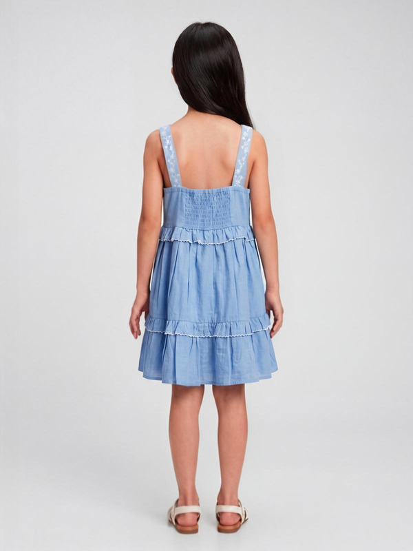 Chambray Denim Layered Dress
