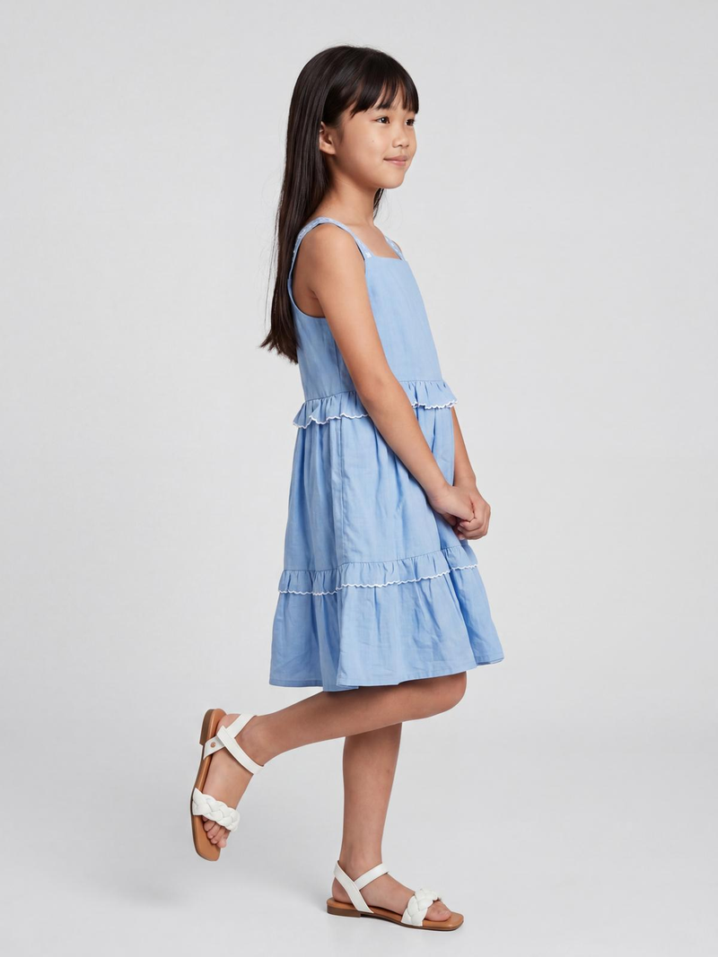 Chambray Denim Layered Dress