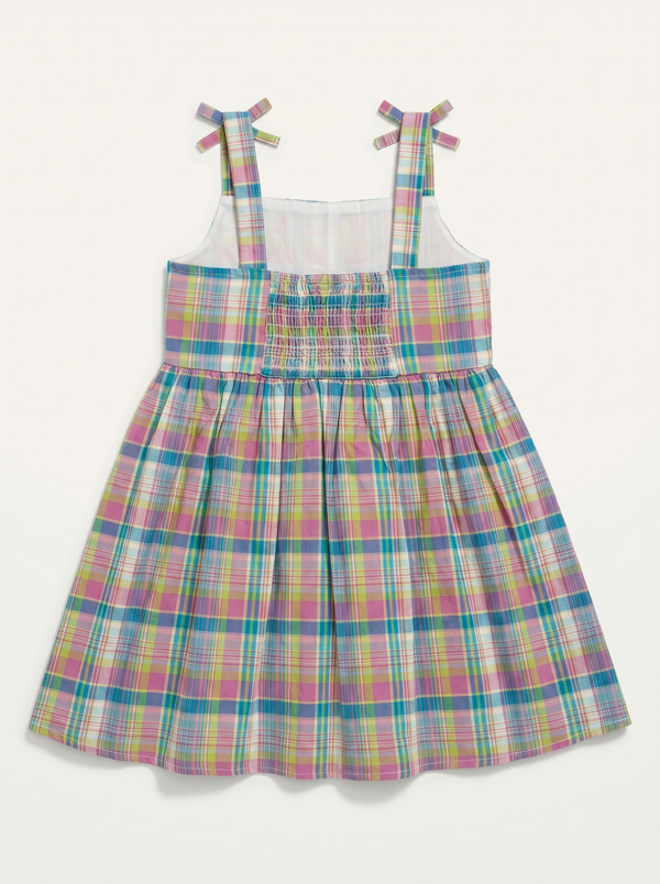 Blue Pink Checks Dress