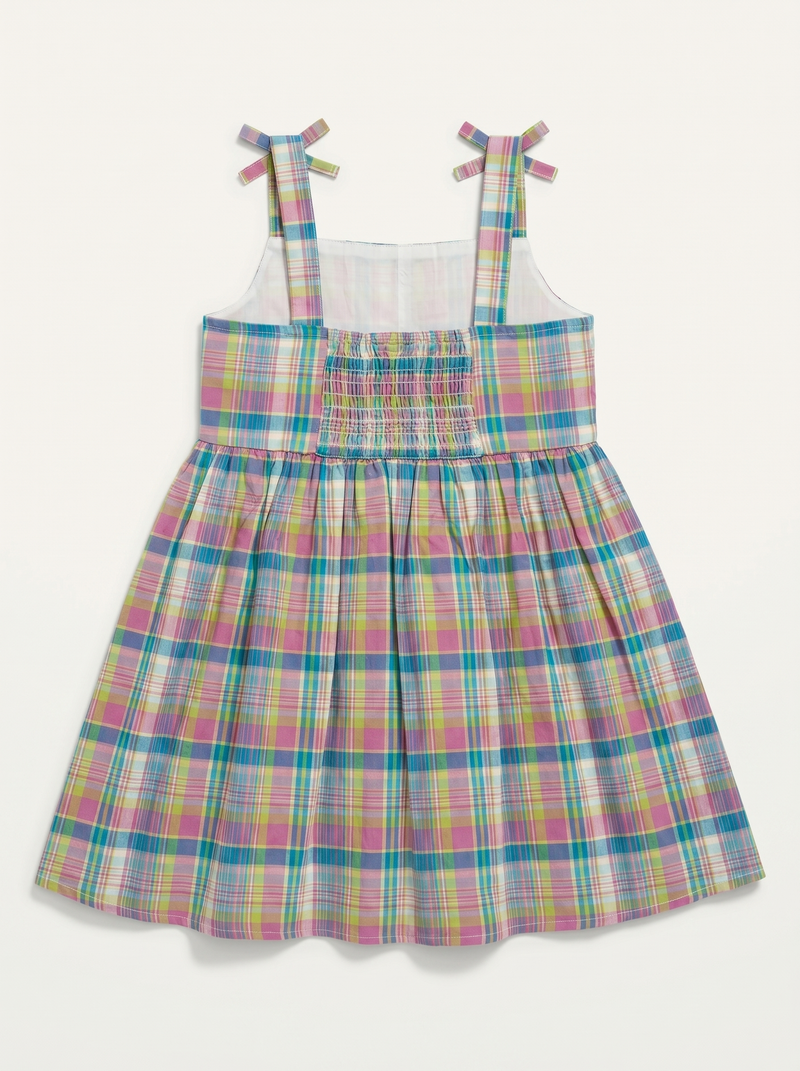 Blue Pink Checks Dress
