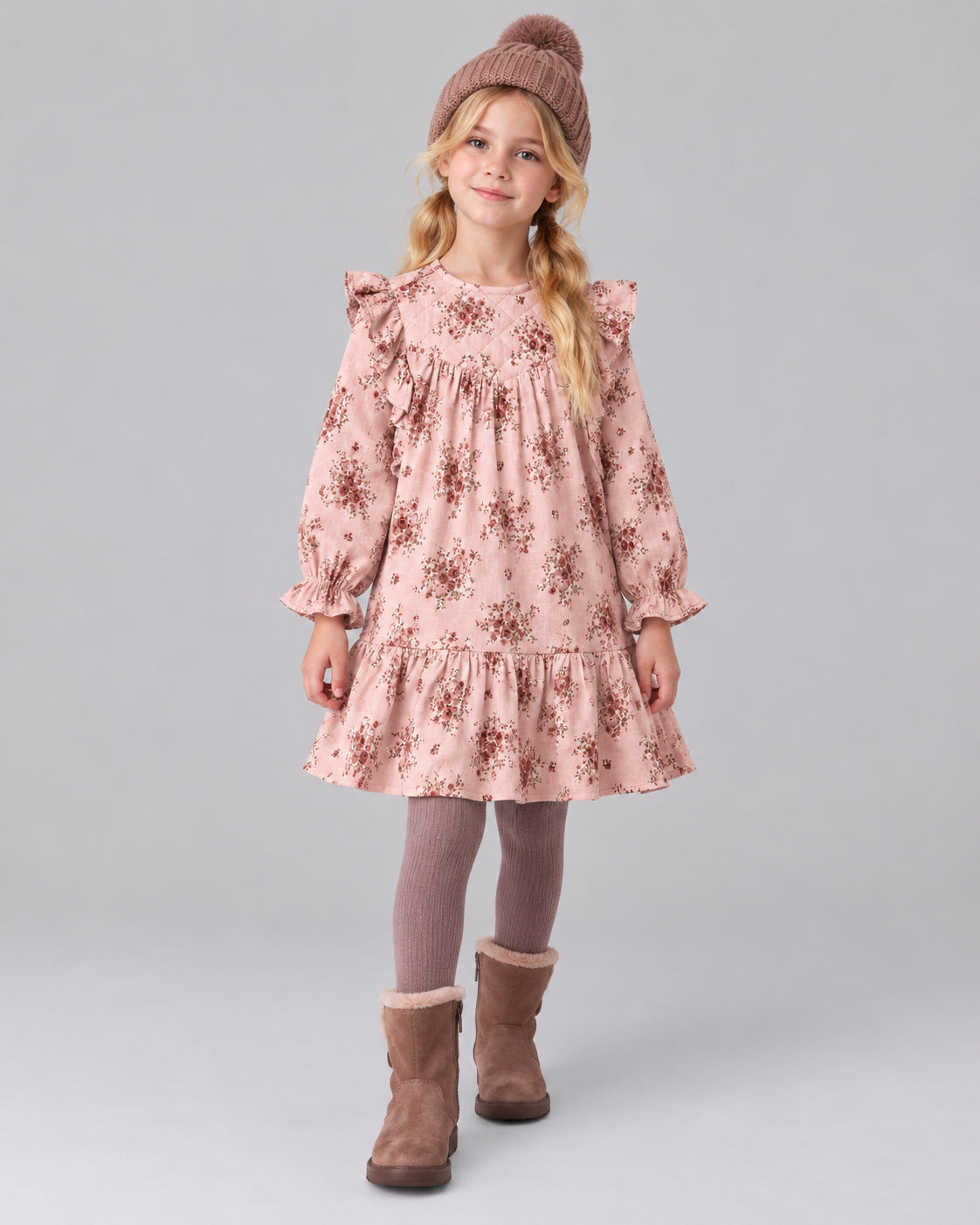 Blush Bloom Full Sleeve Dress