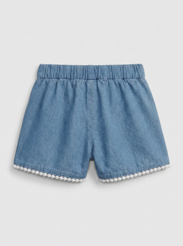 Denim Lace Shorts