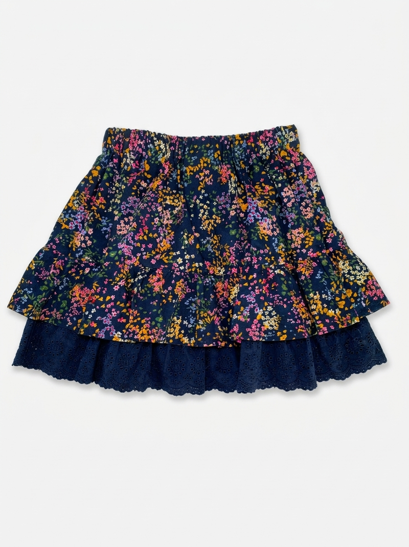 Floral Navy Skirt