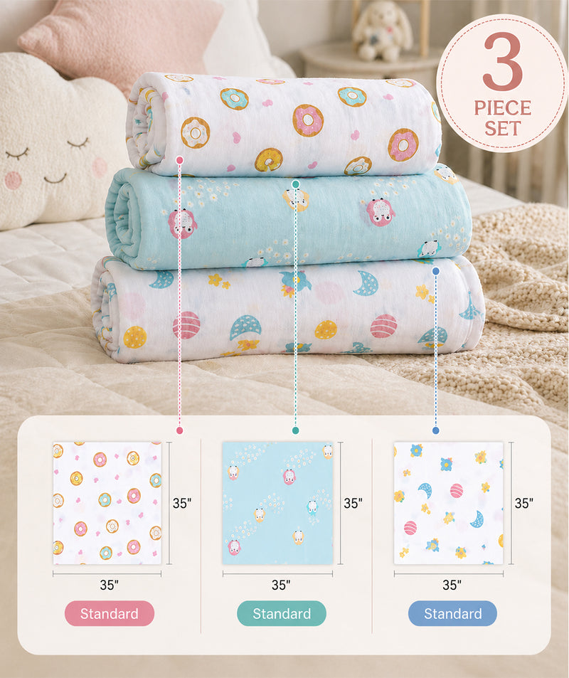 Muslin Swaddles - 3 Pack