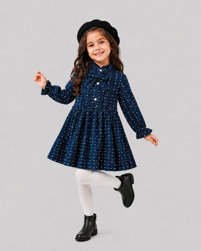 Navy Bow Dress