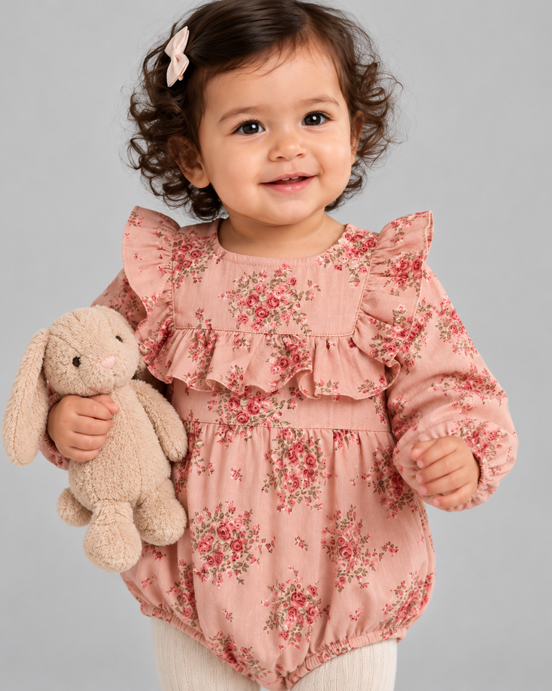 Blush Bloom Bubble Romper